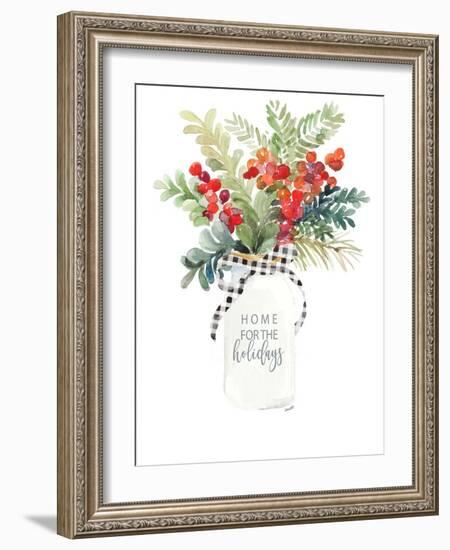 Mason Jar for Christmas-Lanie Loreth-Framed Art Print