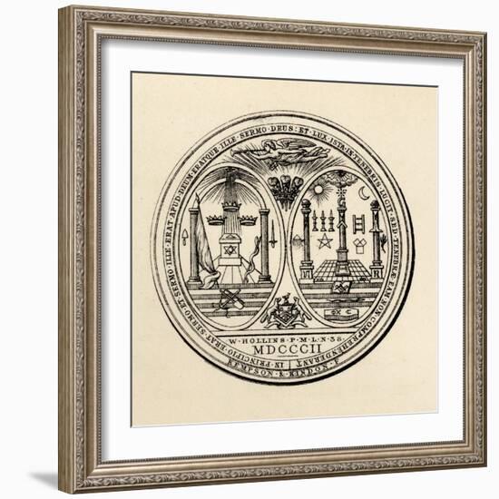 Masonic Seal, 1802, from 'The History of Freemasonry, Volume III', Published by Thomas C. Jack,…-null-Framed Giclee Print