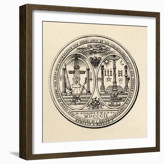 Masonic Seal, 1802, from 'The History of Freemasonry, Volume III', Published by Thomas C. Jack,…-null-Framed Giclee Print