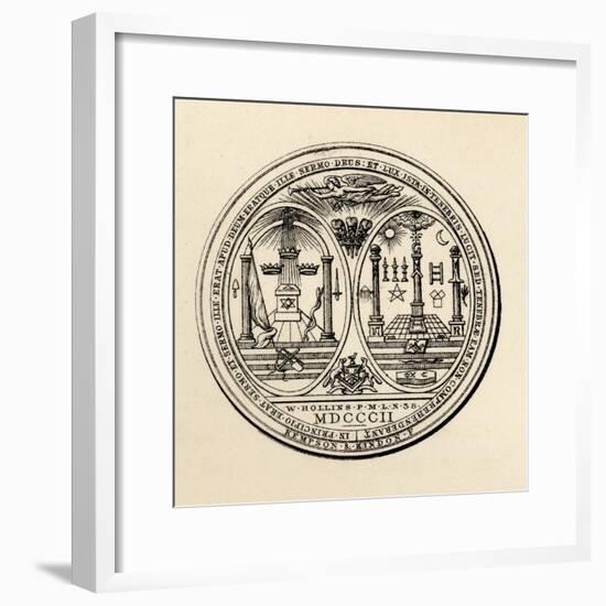 Masonic Seal, 1802, from 'The History of Freemasonry, Volume III', Published by Thomas C. Jack,…-null-Framed Giclee Print