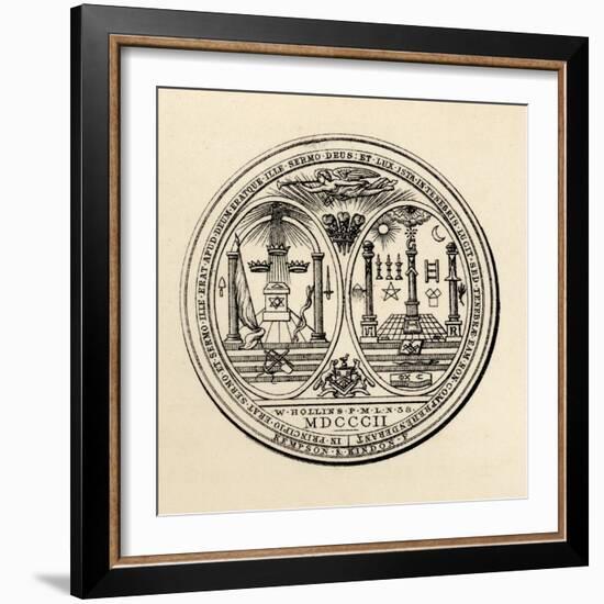 Masonic Seal, 1802, from 'The History of Freemasonry, Volume III', Published by Thomas C. Jack,…-null-Framed Giclee Print