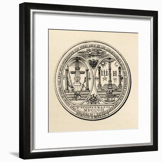 Masonic Seal, 1802, from 'The History of Freemasonry, Volume III', Published by Thomas C. Jack,…-null-Framed Giclee Print