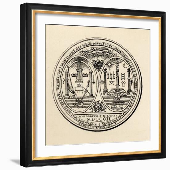 Masonic Seal, 1802, from 'The History of Freemasonry, Volume III', Published by Thomas C. Jack,…-null-Framed Giclee Print