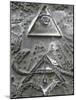 Masonic Symbols of Angle Bracket and Delta at the Human Right Monument in the Paris Champ De Mars-Godong-Mounted Photographic Print