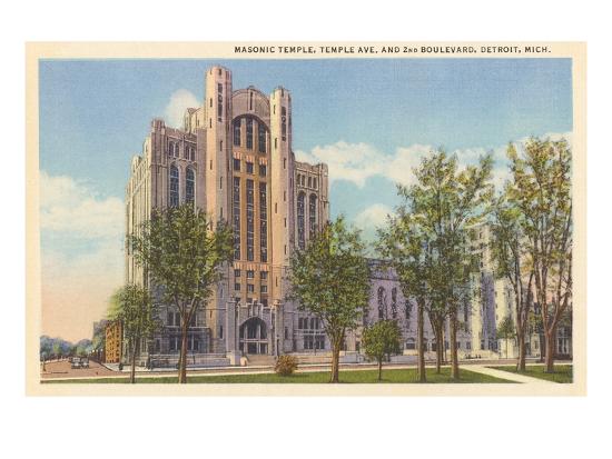 Masonic Temple Detroit Michigan Art Print Art Com
