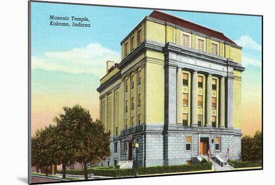 Masonic Temple, Kokomo, Indiana-null-Mounted Art Print