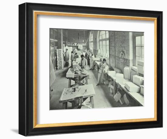 Masonry Students, School of Building, Brixton, London, 1911-null-Framed Photographic Print