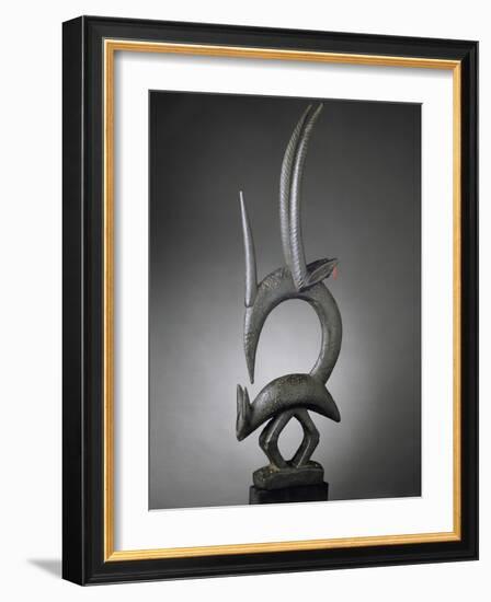 Masque-cimier d'antilope ciwara-null-Framed Giclee Print