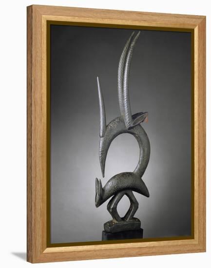 Masque-cimier d'antilope ciwara-null-Framed Premier Image Canvas