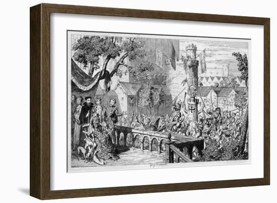 Masque in the Palace Garden of the Tower of London, 1840-George Cruikshank-Framed Giclee Print
