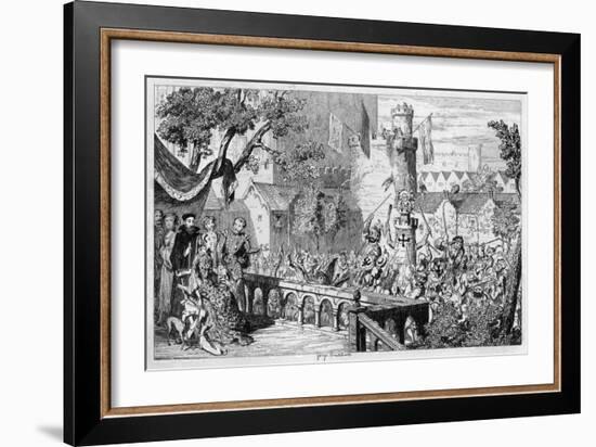 Masque in the Palace Garden of the Tower of London, 1840-George Cruikshank-Framed Giclee Print