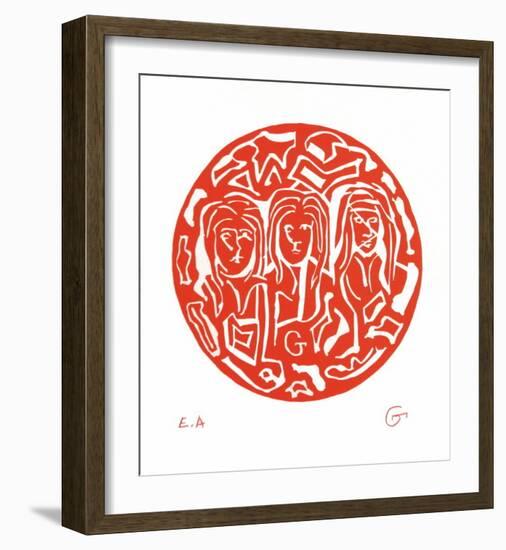 Masque VII-Theophilos Geredakis-Framed Limited Edition