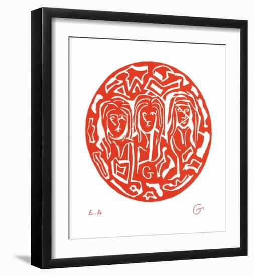 Masque VII-Theophilos Geredakis-Framed Limited Edition