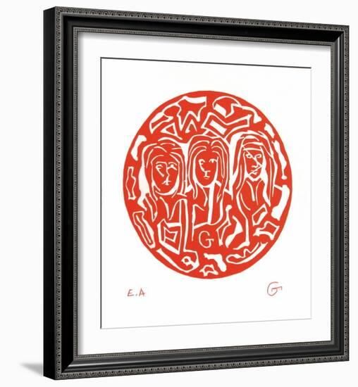 Masque VII-Theophilos Geredakis-Framed Limited Edition