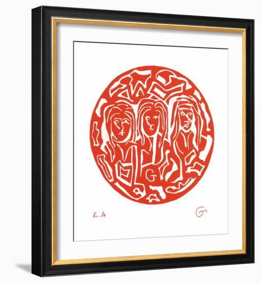 Masque VII-Theophilos Geredakis-Framed Limited Edition