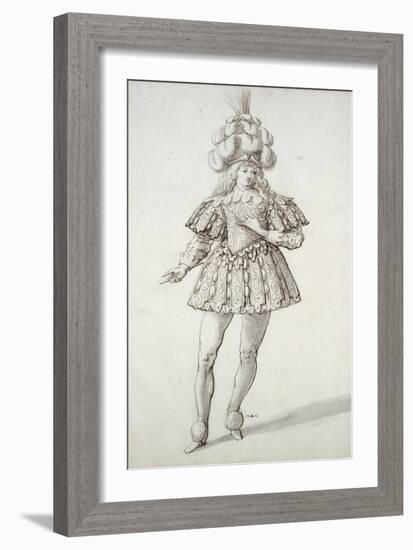 Masquer with Feathers and Plume-Inigo Jones-Framed Giclee Print