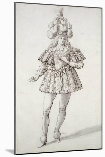 Masquer with Feathers and Plume-Inigo Jones-Mounted Giclee Print