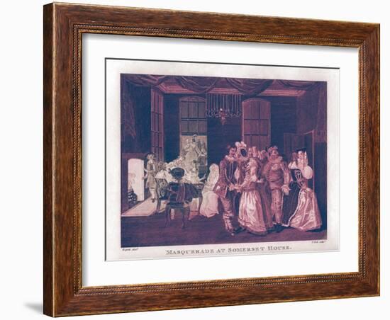 Masquerade at Somerset House by William Hogarth-William Hogarth-Framed Giclee Print