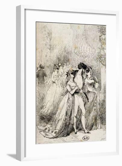 Masquerade Ball, France, 19th Century-null-Framed Giclee Print