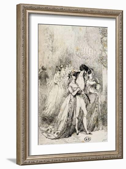 Masquerade Ball, France, 19th Century-null-Framed Giclee Print