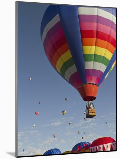 Mass Ascension at the Albuquerque Hot Air Balloon Fiesta, New Mexico, USA-William Sutton-Mounted Photographic Print