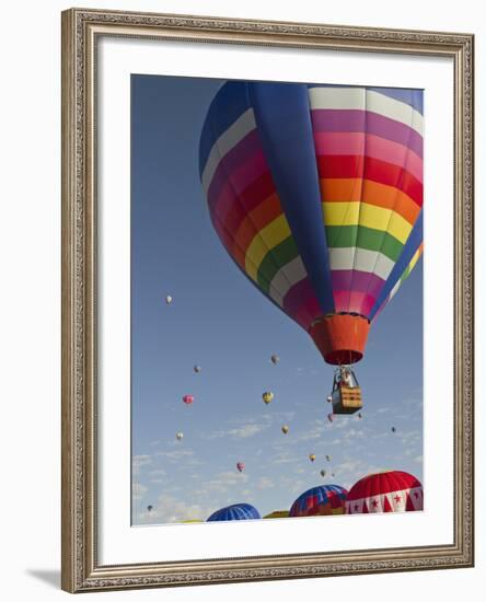 Mass Ascension at the Albuquerque Hot Air Balloon Fiesta, New Mexico, USA-William Sutton-Framed Photographic Print