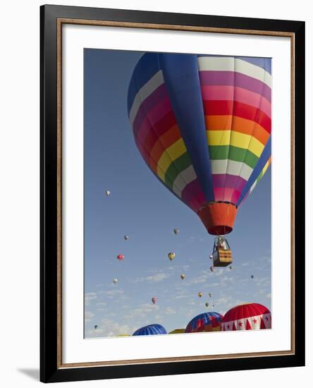 Mass Ascension at the Albuquerque Hot Air Balloon Fiesta, New Mexico, USA-William Sutton-Framed Photographic Print