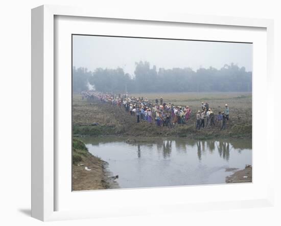 Mass Mobilisation, Irrigation Project, Yunnan, China-Occidor Ltd-Framed Photographic Print