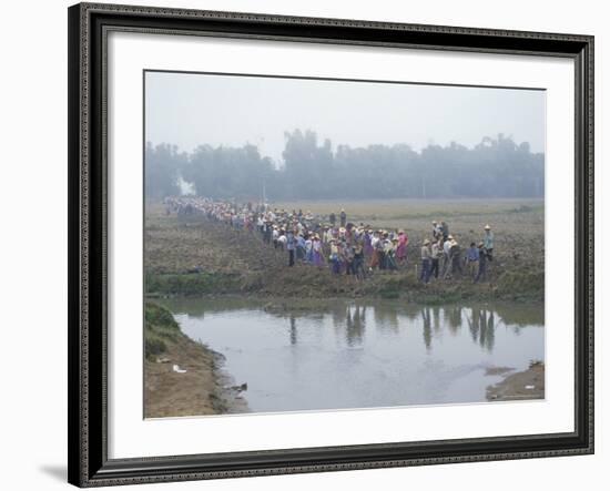 Mass Mobilisation, Irrigation Project, Yunnan, China-Occidor Ltd-Framed Photographic Print