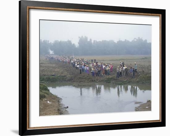 Mass Mobilisation, Irrigation Project, Yunnan, China-Occidor Ltd-Framed Photographic Print