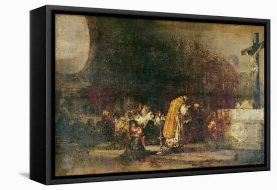 Mass Showing the Ceremony known as 'Churching of Women' (Oil on Canvas)-Francisco Jose de Goya y Lucientes-Framed Premier Image Canvas