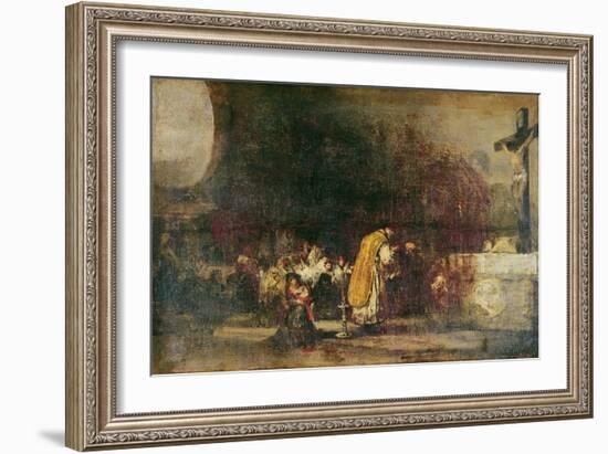 Mass Showing the Ceremony known as 'Churching of Women' (Oil on Canvas)-Francisco Jose de Goya y Lucientes-Framed Giclee Print