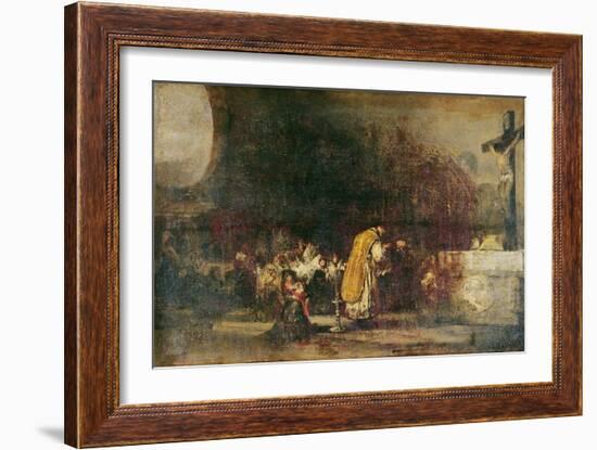 Mass Showing the Ceremony known as 'Churching of Women' (Oil on Canvas)-Francisco Jose de Goya y Lucientes-Framed Giclee Print