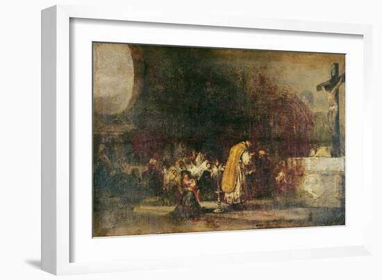 Mass Showing the Ceremony known as 'Churching of Women' (Oil on Canvas)-Francisco Jose de Goya y Lucientes-Framed Giclee Print