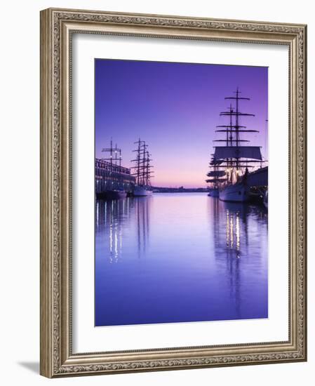 Massachusetts, Boston, Sail Boston Tall Ships Festival, Tall Ships by World Trade Center, USA-Walter Bibikow-Framed Photographic Print