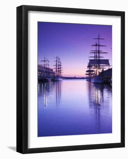 Massachusetts, Boston, Sail Boston Tall Ships Festival, Tall Ships by World Trade Center, USA-Walter Bibikow-Framed Photographic Print