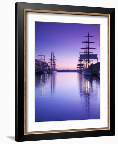 Massachusetts, Boston, Sail Boston Tall Ships Festival, Tall Ships by World Trade Center, USA-Walter Bibikow-Framed Photographic Print