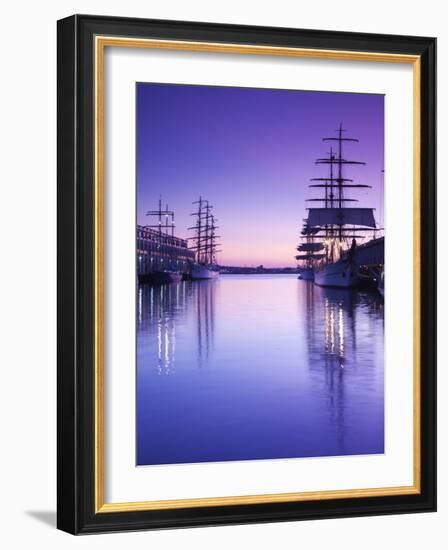 Massachusetts, Boston, Sail Boston Tall Ships Festival, Tall Ships by World Trade Center, USA-Walter Bibikow-Framed Photographic Print