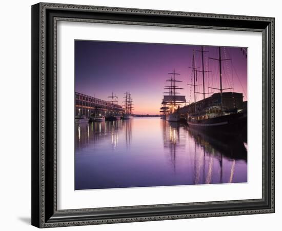 Massachusetts, Boston, Sail Boston Tall Ships Festival, Tall Ships by World Trade Center, USA-Walter Bibikow-Framed Photographic Print