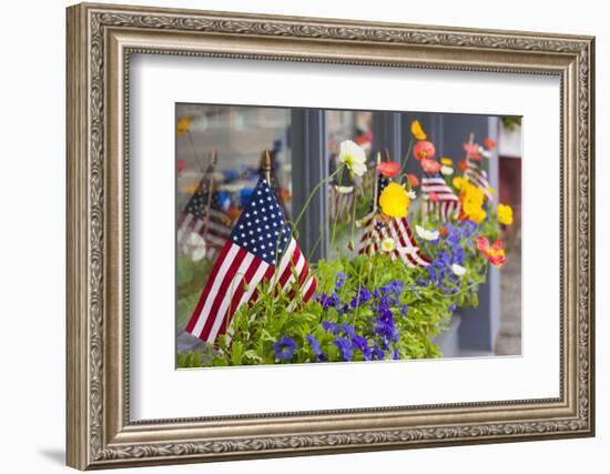 Massachusetts, Cape Ann, Manchester by the Sea, Fourth of July Parade, Us Flag-Walter Bibikow-Framed Photographic Print