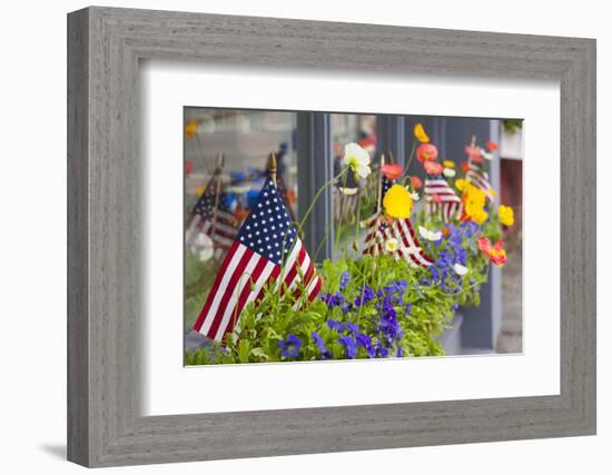 Massachusetts, Cape Ann, Manchester by the Sea, Fourth of July Parade, Us Flag-Walter Bibikow-Framed Photographic Print