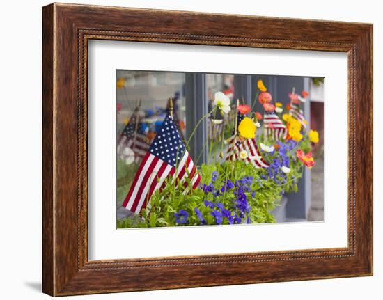 Massachusetts, Cape Ann, Manchester by the Sea, Fourth of July Parade, Us Flag-Walter Bibikow-Framed Photographic Print