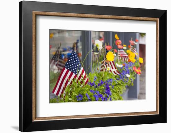 Massachusetts, Cape Ann, Manchester by the Sea, Fourth of July Parade, Us Flag-Walter Bibikow-Framed Photographic Print