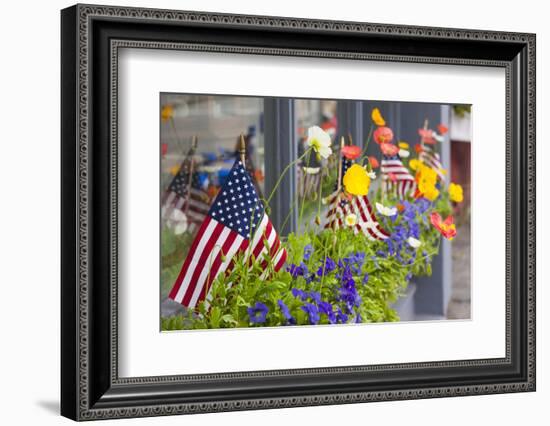 Massachusetts, Cape Ann, Manchester by the Sea, Fourth of July Parade, Us Flag-Walter Bibikow-Framed Photographic Print