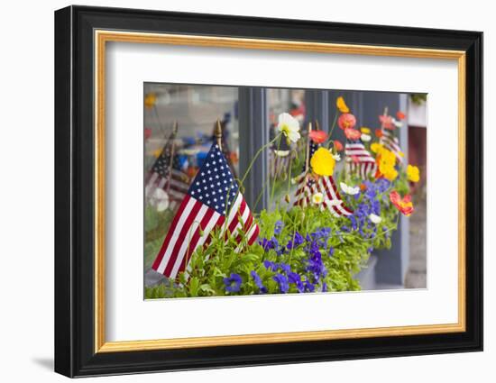 Massachusetts, Cape Ann, Manchester by the Sea, Fourth of July Parade, Us Flag-Walter Bibikow-Framed Photographic Print