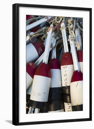 Massachusetts, Cape Ann, Rockport, Lobster Buoys-Walter Bibikow-Framed Photographic Print