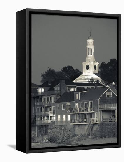 Massachusetts, Cape Ann, Rockport, Town View from Front Beach, USA-Walter Bibikow-Framed Premier Image Canvas