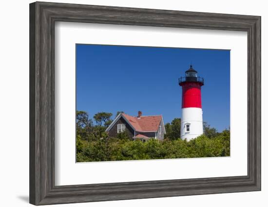 Massachusetts, Cape Cod, Eastham, Nauset Light, Lighthouse-Walter Bibikow-Framed Photographic Print