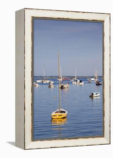 Massachusetts, Cape Cod, Provincetown, the West End, Boats-Walter Bibikow-Framed Premier Image Canvas