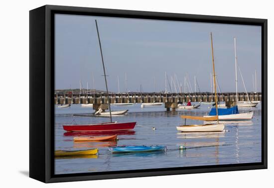 Massachusetts, Cape Cod, Provincetown, the West End, Boats-Walter Bibikow-Framed Premier Image Canvas